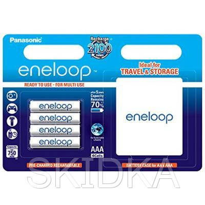 

Аккумуляторы Panasonic Eneloop AAA/HR03 NI-MH 750 mAh BL 4 шт +case