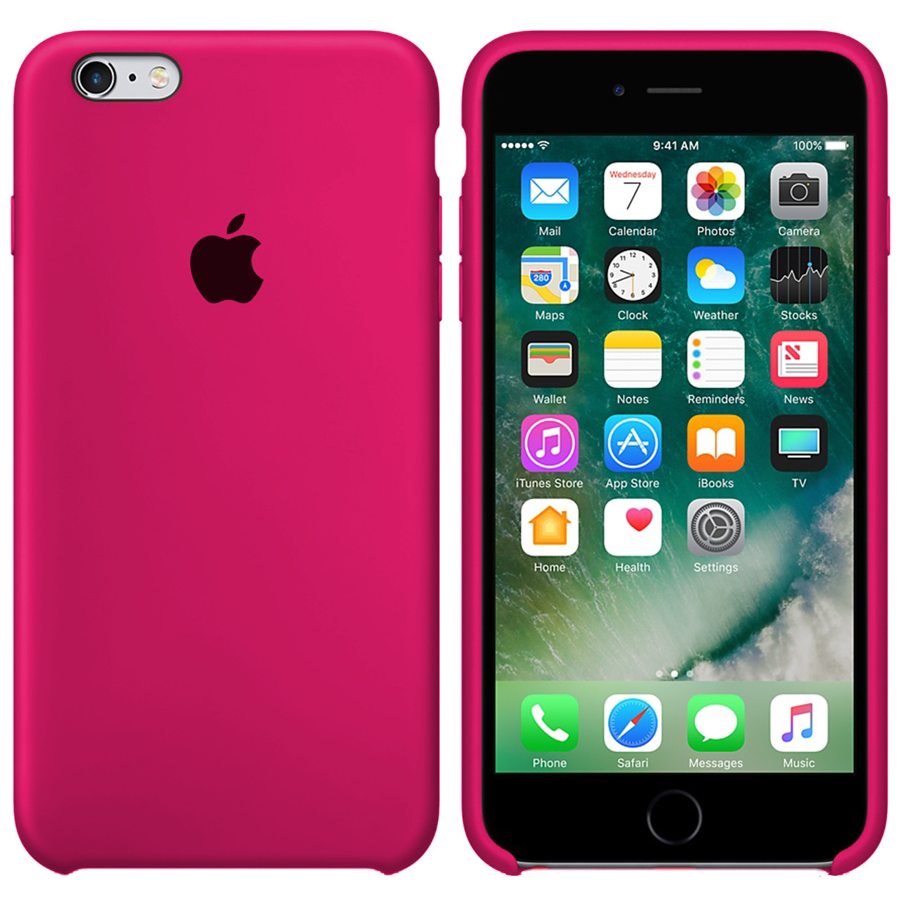 

Silicone case for iPhone 6S hot pink