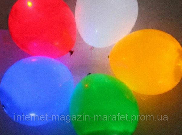 Воздушные шарики с LED подсветкой (набор 5шт)