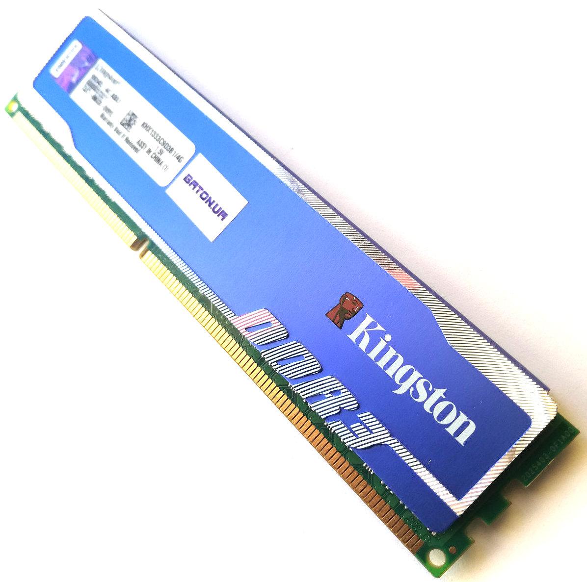 Игровая оперативная память Kingston HyperX blu. DDR3 4Gb 1333MHz 10600U  1R8/2R8 CL9 (KHX1333C9D3B1/4G) Б/У: продажа, цена в Украине. модули памяти  от "Интернет-магазин компьютерной техники "Батон"" - 937427702
