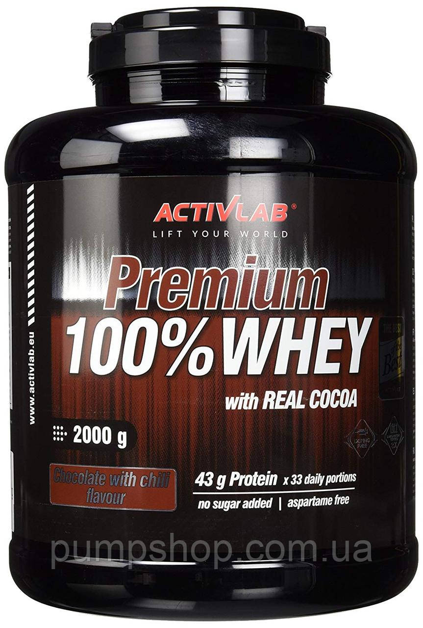 Сывороточный протеин Activlab Premium 100% Whey 2000 г шоколад чилиНет в наличии