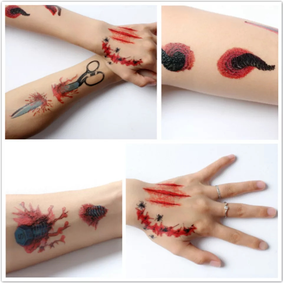 Флеш тату для Хеллоуина/Набор переводных татуировок
