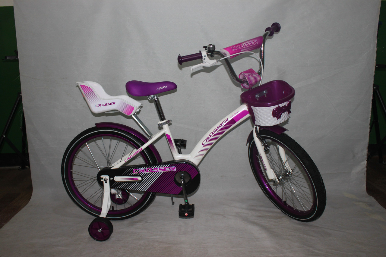 Велосипед двухколёсный 20 дюймов Azimut KIDS BIKE CROSSER-3 фиолетовый