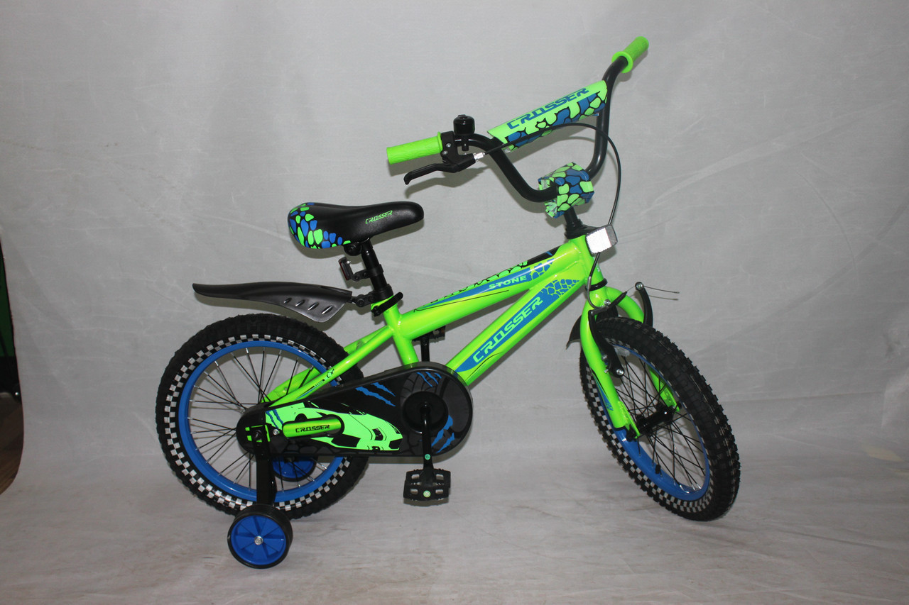 Велосипед детский двухколёсный 20 дюймов Azimut STONE CROSSER-5 салато
