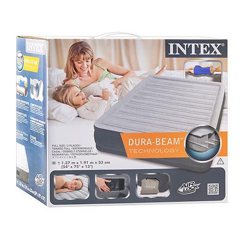 Надувной матрас-кровать Intex 67768 Велюр 137х191х33см