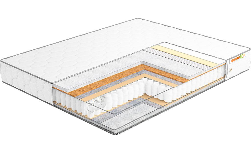 

Матрас пружинный Musson Balance Mix 120х190 см 200 см и больше, 90х200 см, 81-90 см