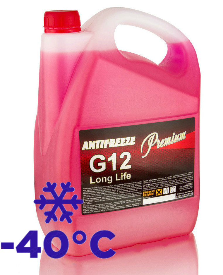 Охлаждающая жидкость (антифриз) G12 красный Red LongLife TM Premium 5 .