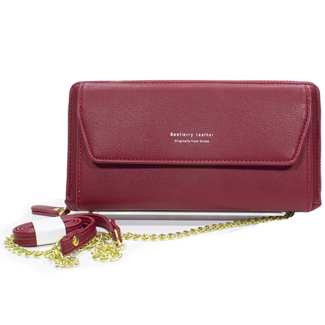 

☛Кошелек женский Baellerry Leather 5509 Red экокожа клатч-сумка регулируемый ремешок-цепочка Оригинал