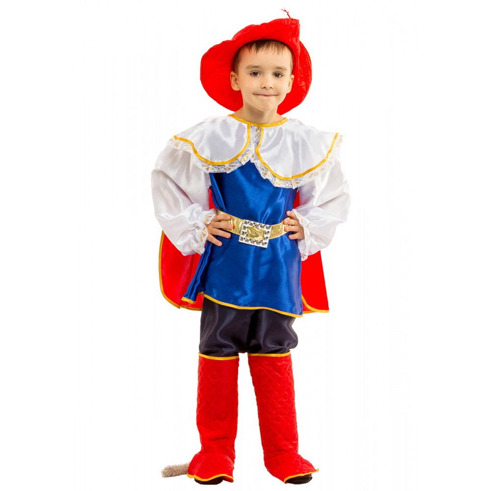 Сказочный костюм Кота в сапогах для мальчика на карнавал