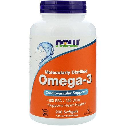 Капсулы NOW Omega 3 1000 мг 200шт рибий жир Iherb США омега-3 омега