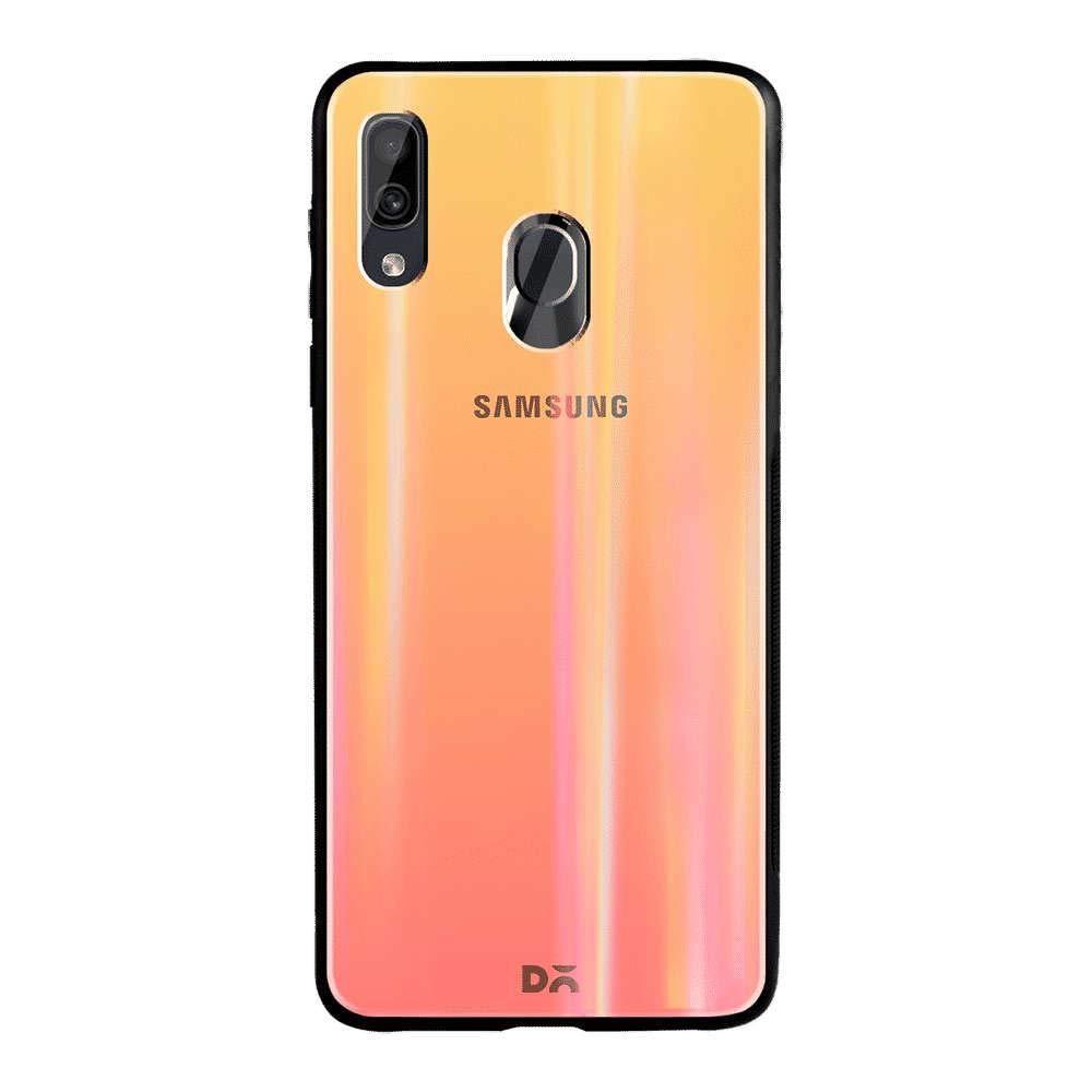 

TPU+Glass чехол Gradient Aurora с лого для Samsung Galaxy A20 / A30, Розовый