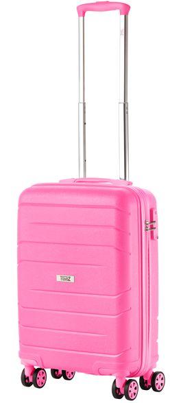 

Чемодан малый TravelZ Big Bars S Pink на 35 л, розовый