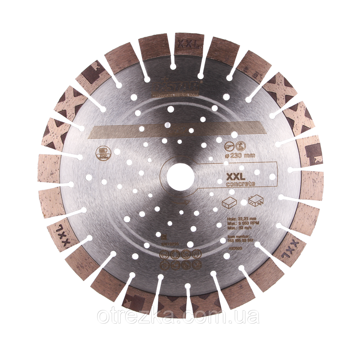 

Круг алмазный отрезной 1A1RSS/C3-H 230x2,8/2,0x17x22,23-24 XXL