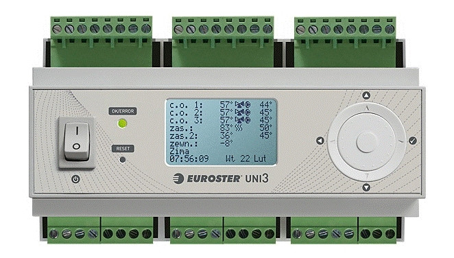 

Универсальный погодозависимый блок управления для твердотопливного котла Euroster UNI3 ( Польша)