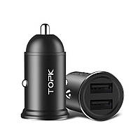 Автомобильное зарядное устройство Topk Quick Charge 3.0 15.5W 2xUSB Mini Black (TK203-BL)