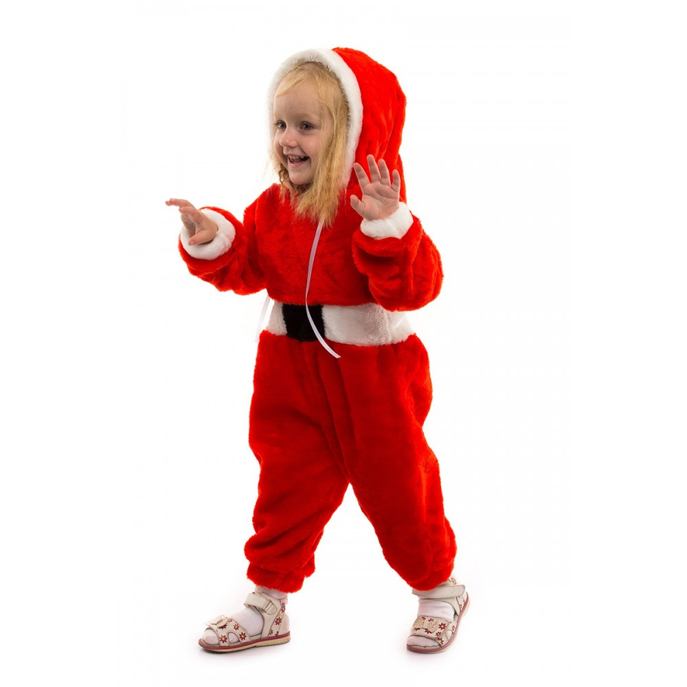 Новогодний костюм для малыша Санта Клаус комбинезон теплый