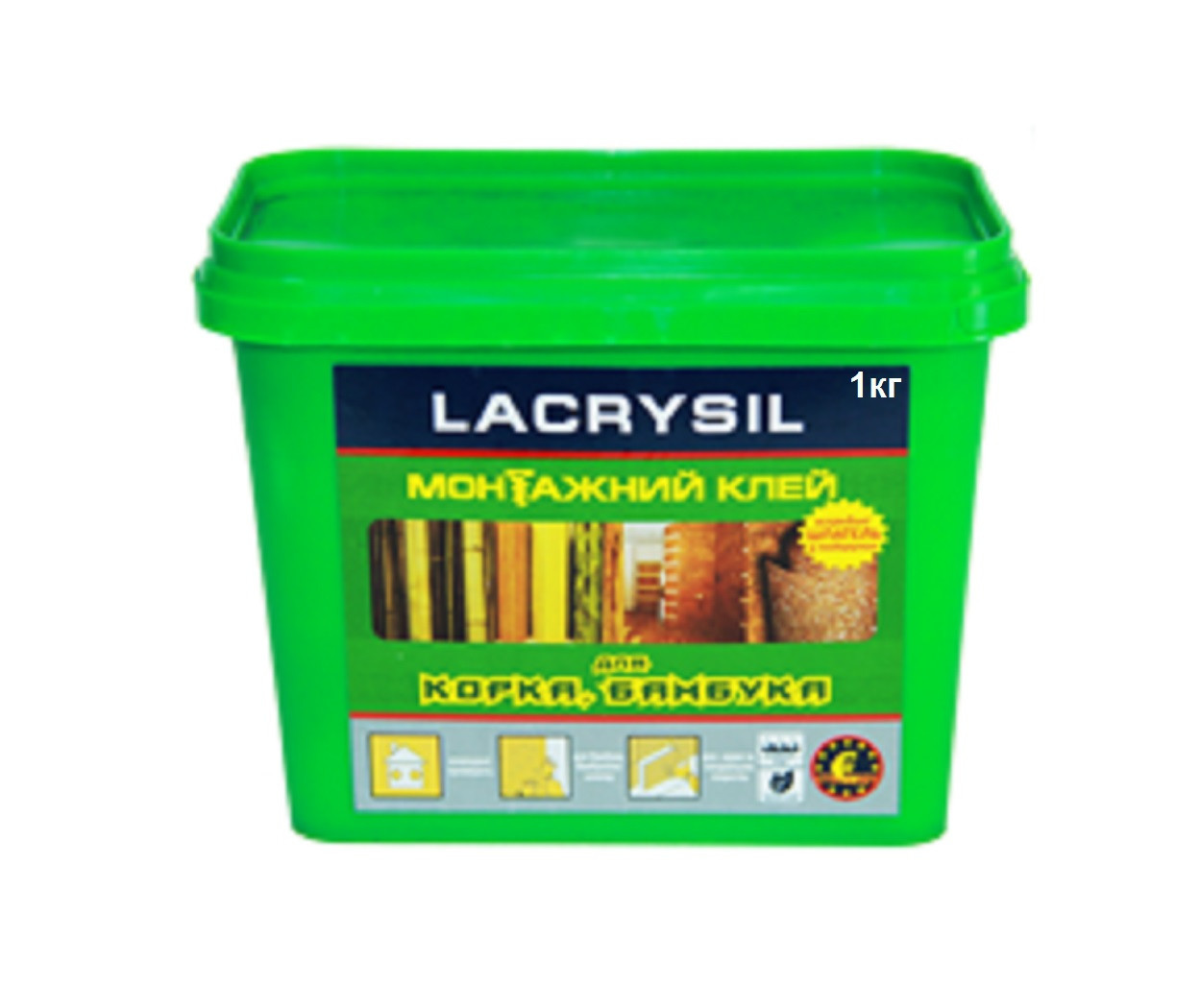 

Клей прозрачный LACRYSIL ДЛЯ ПРОБКИ И БАМБУКА контактный, 1кг