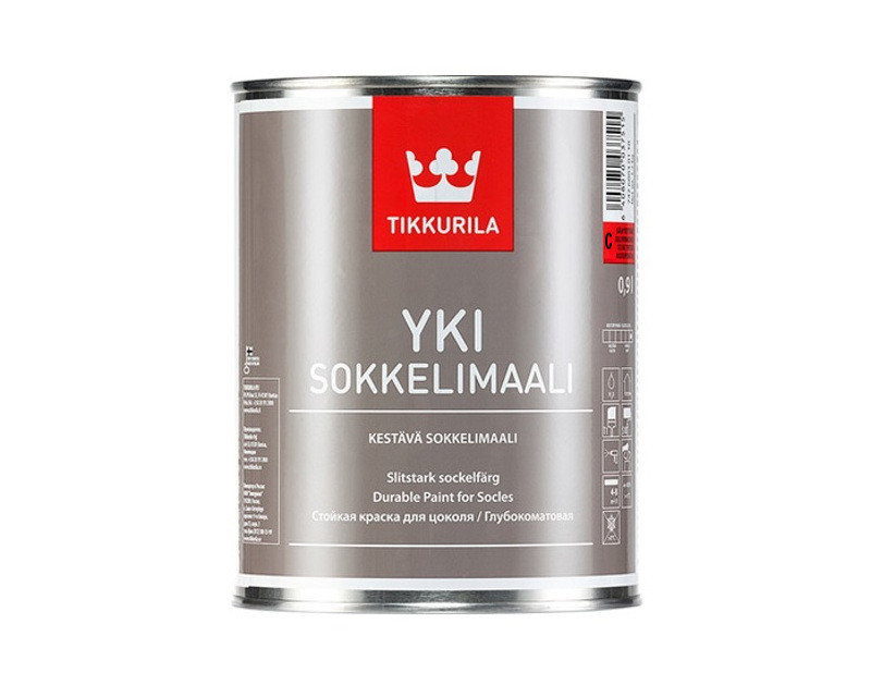 

Краска фасадная TIKKURILA YKI щелочестойкая для тонирования, 0,9л, Разные цвета