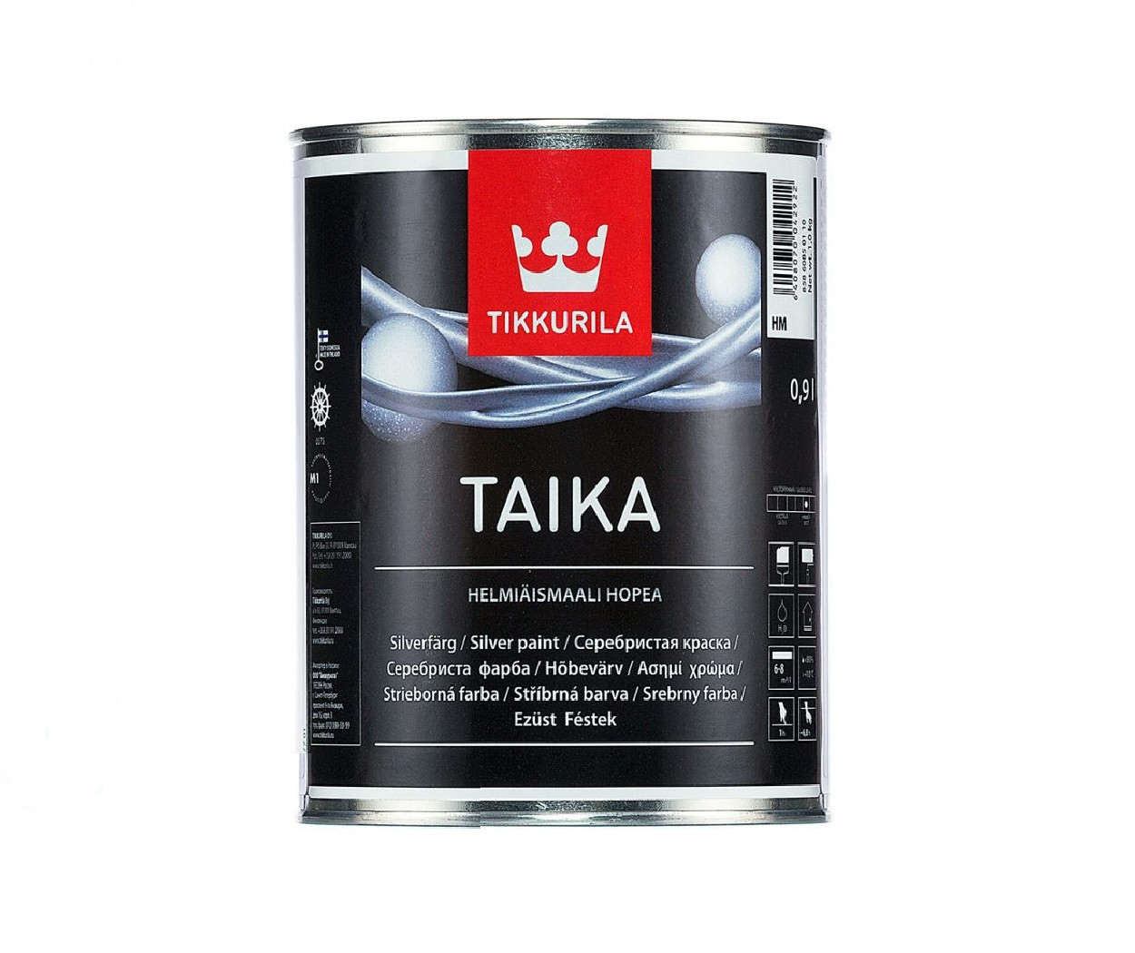 

Краска декоративная TIKKURILA TAIKA PAINT перламутр серебристая 0,9л