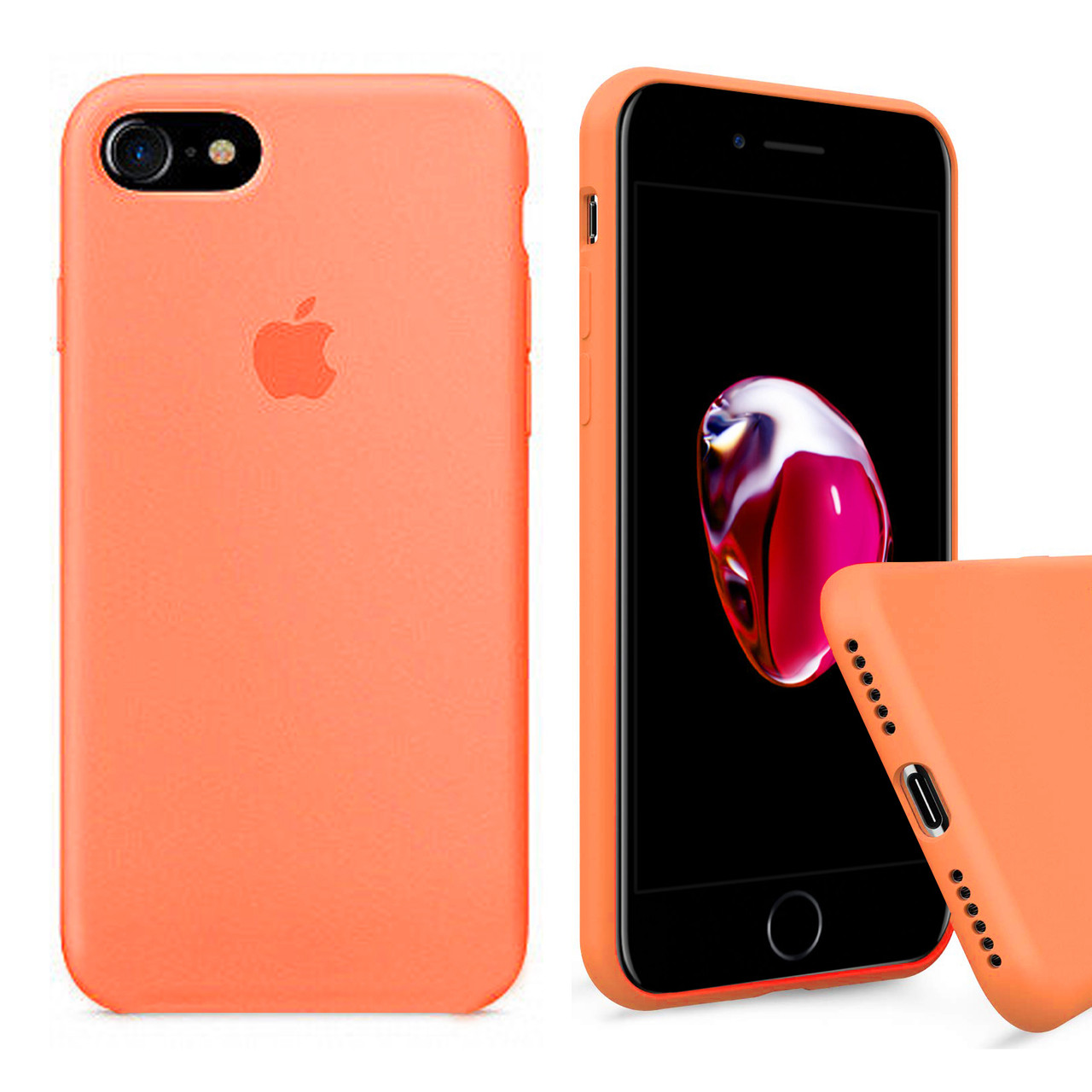 

Чехол накладка xCase для iPhone 7/8/SE 2020 Silicone Case Full papaya, Оранжевый