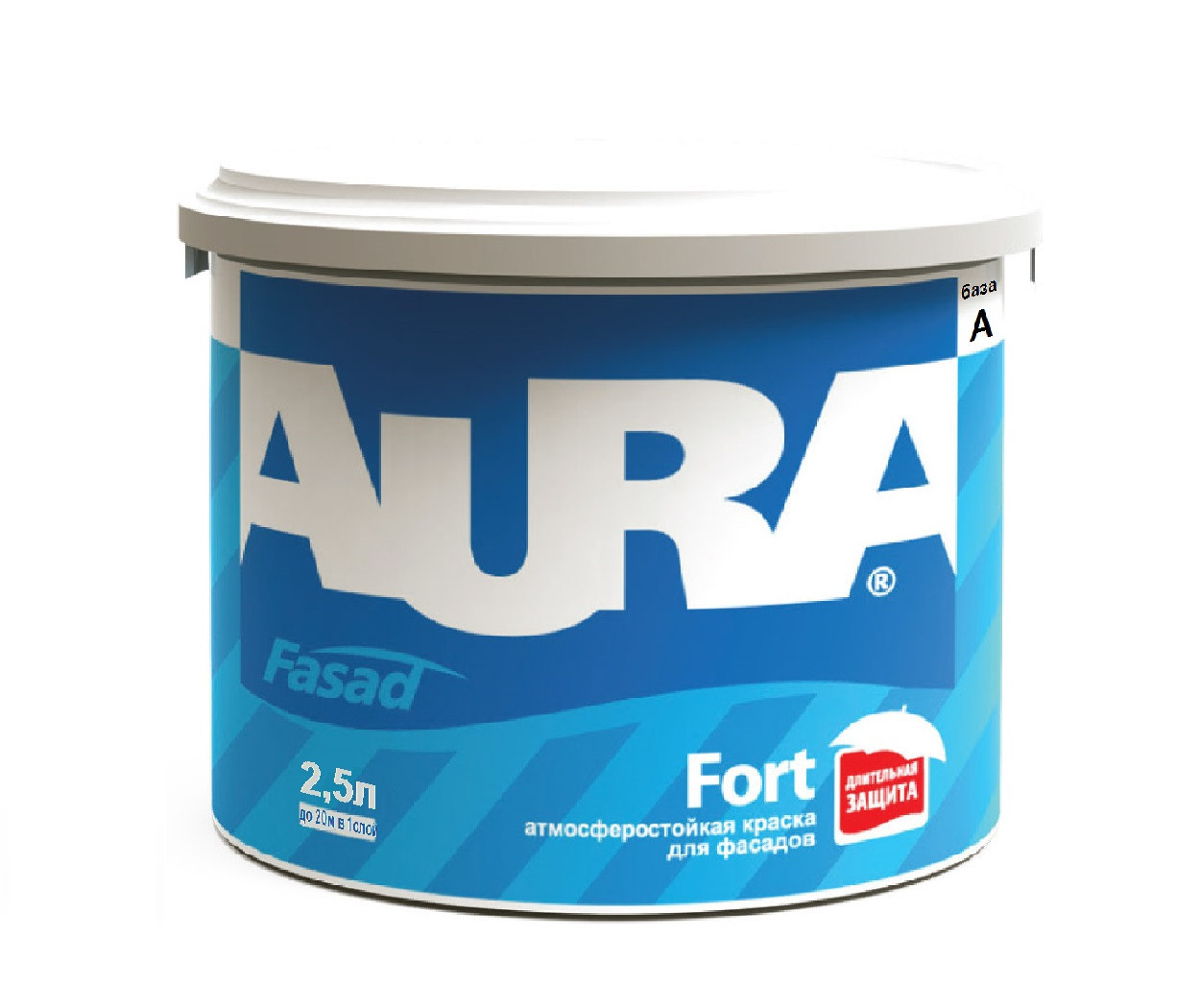 

Краска фасадная AURA FASAD FORT силиконизированная белая 2,5л, Белый