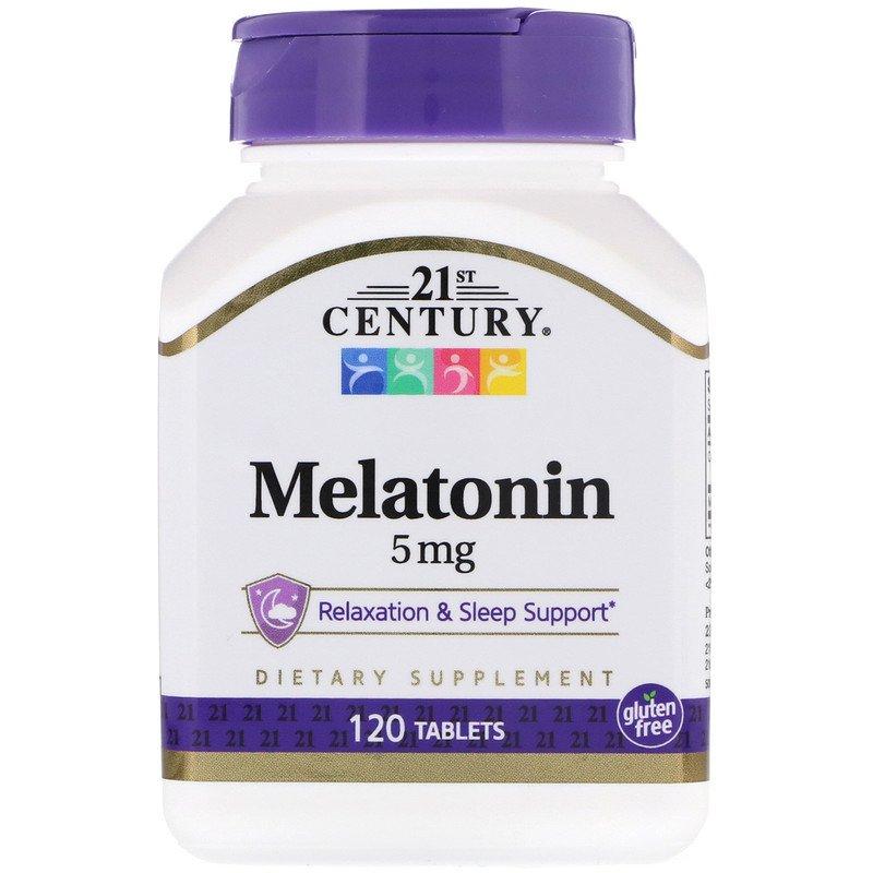 

Мелатонин 21st Century "Melatonin" здоровый цикл сна, 5 мг (120 таблеток)