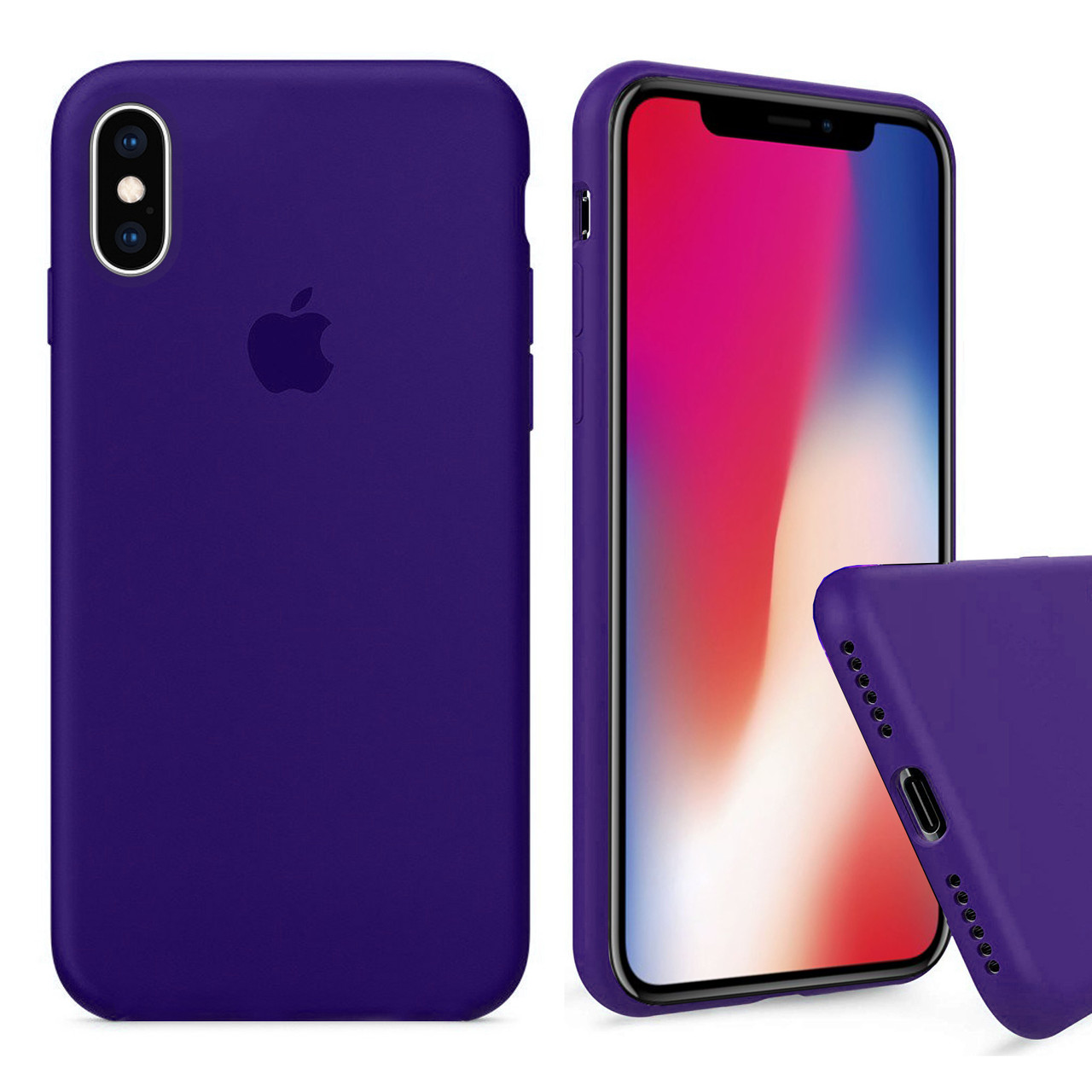 

Чехол накладка xCase для iPhone XS Max Silicone Case Full фиолетовый