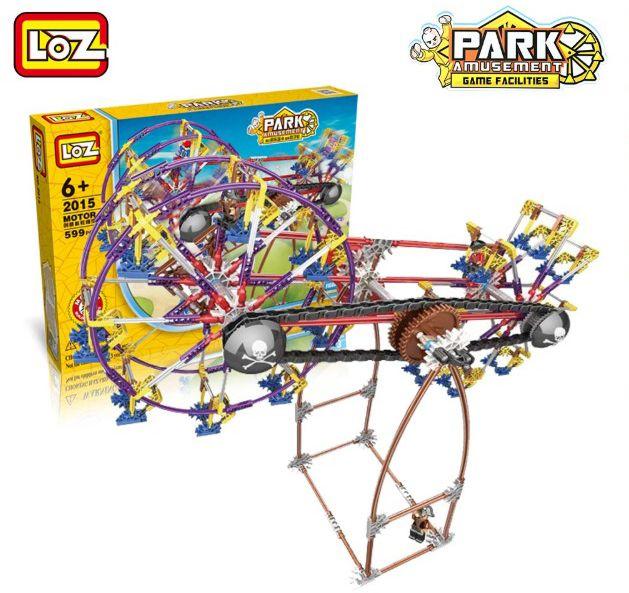 

Электромеханический конструктор LoZ "AMUSEMENT PARK ROTARY WHELL" 599 дет, Разные цвета