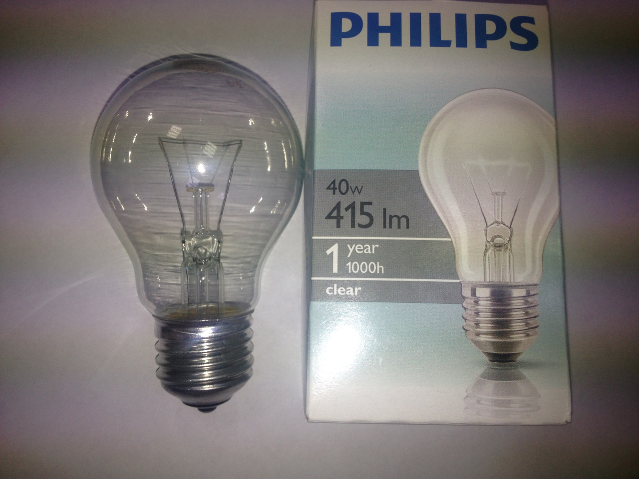  накаливания Филипс 220-40 прозр, A55 Philips 40w: продажа, цена в .