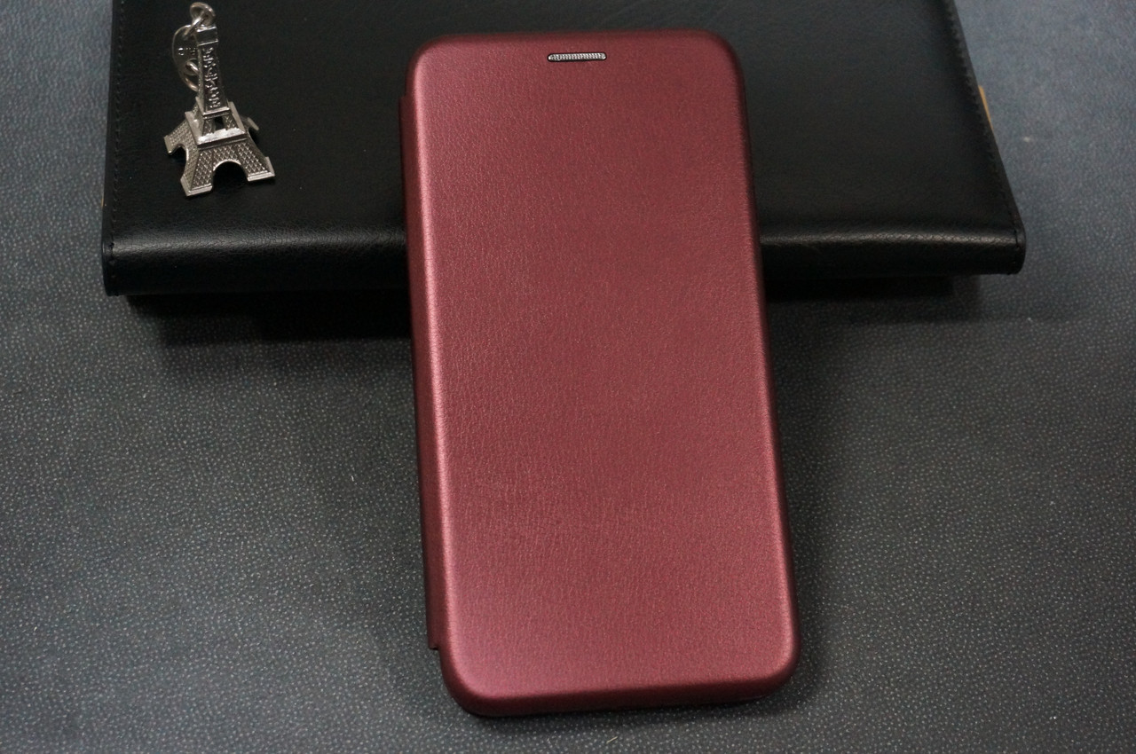 

Чехол книжка для Samsung Galaxy A6s (Галакси А6с) ( Самсунг ) цвет Марсала