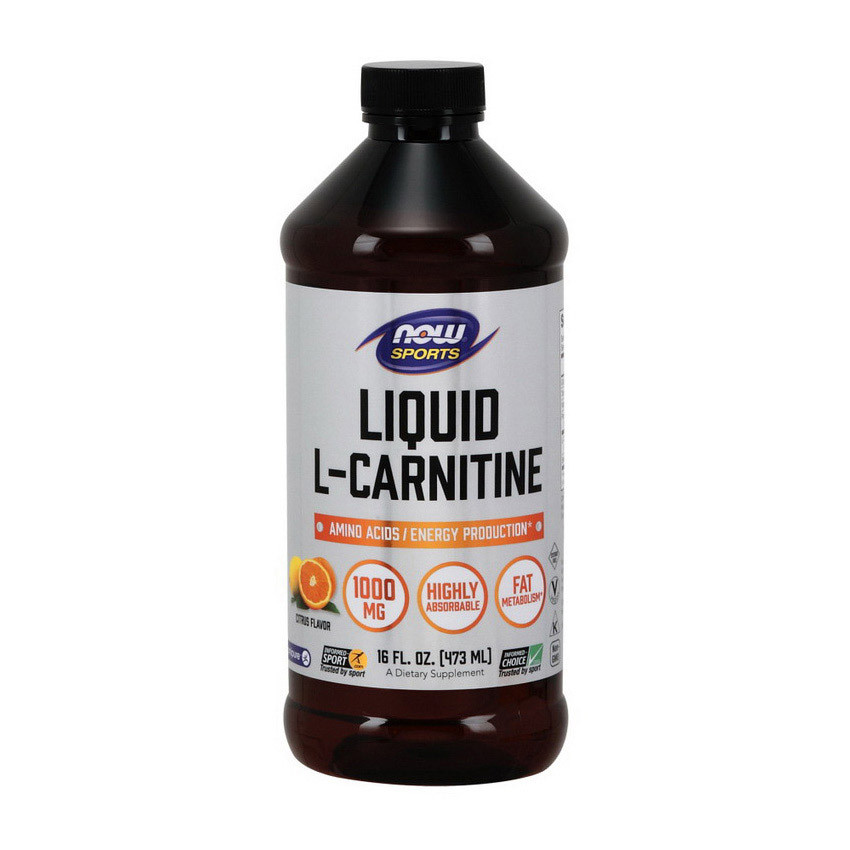 

Л-карнитин NOW CARNITINE LIQUID 1000 MG 473 ml л-карнитин для похудения, жиросжигатель