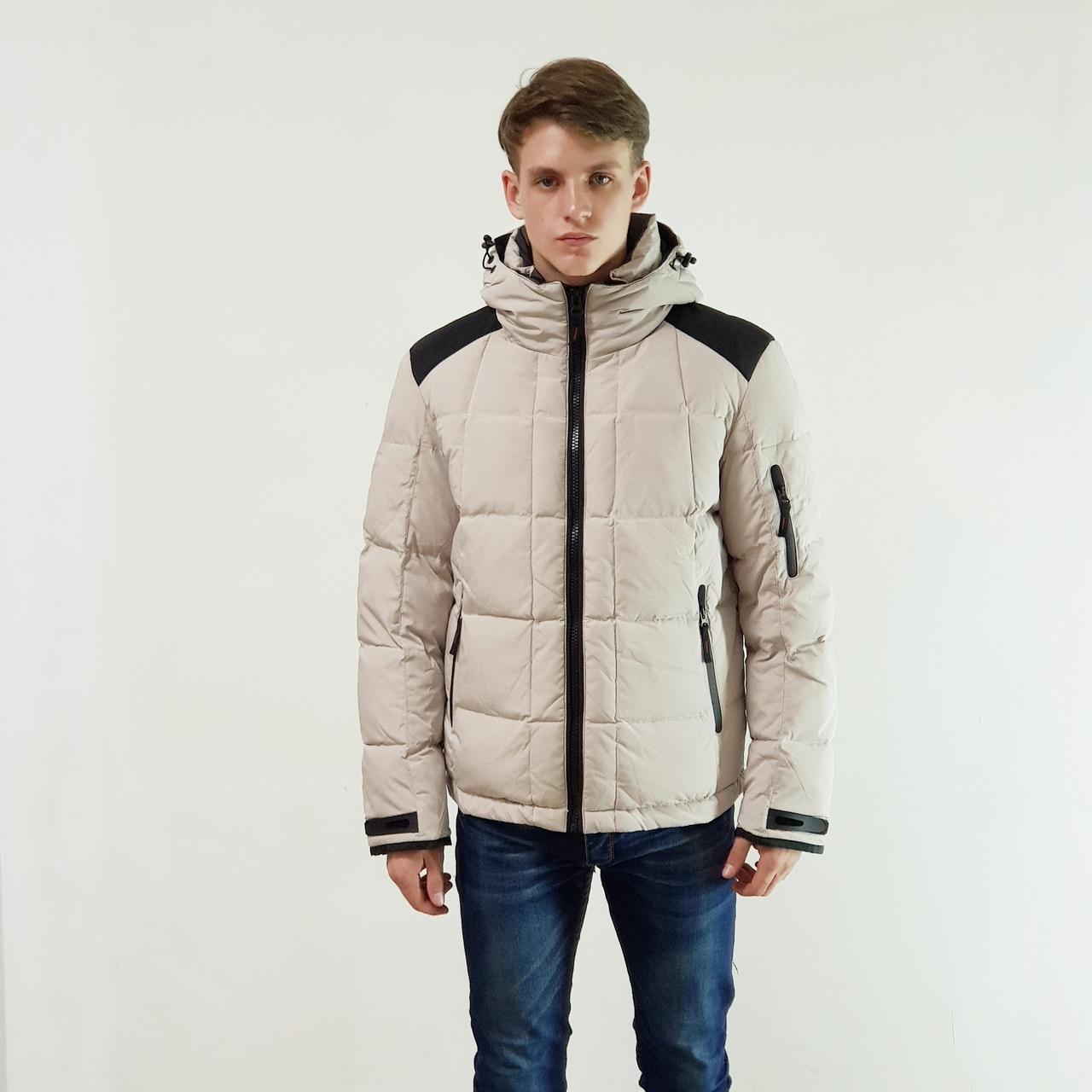 Куртка мужская зимняя Snowimage с капюшоном 48 светло-серый 118А-9189