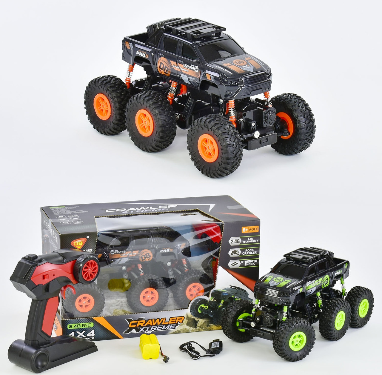 

Джип на радиоуправлении Crawler Xtreme 2 вида, аккум. 4,8 V, в коробке