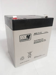 Акумуляторна батарея акумулятор MWS 12В 5аг(4,5 Ач)