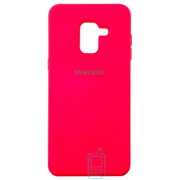 

Чехол Silicone Case Full Samsung A8 Plus 2018 A730 малиновый