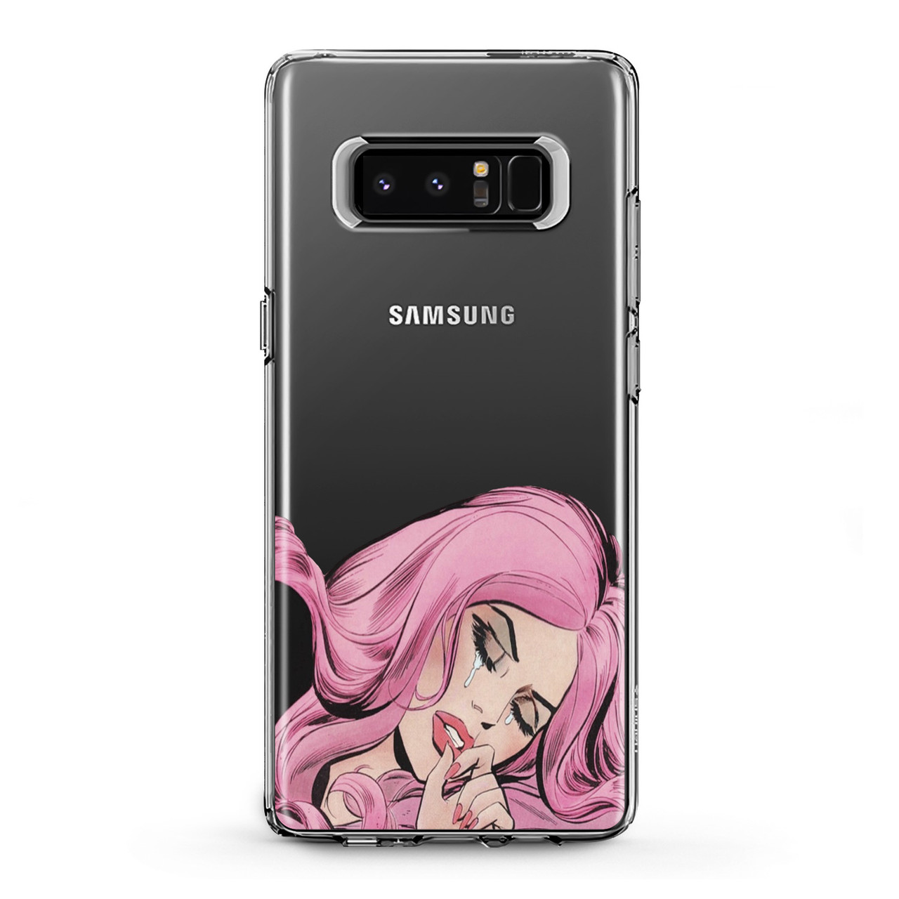 

Чехол силиконовый для Samsung Galaxy (Розоволосая девушка) Note 10 Plus 5G/s6 Edge+/s7/s8 Activ/s9/s10e Plus, Разноцветный