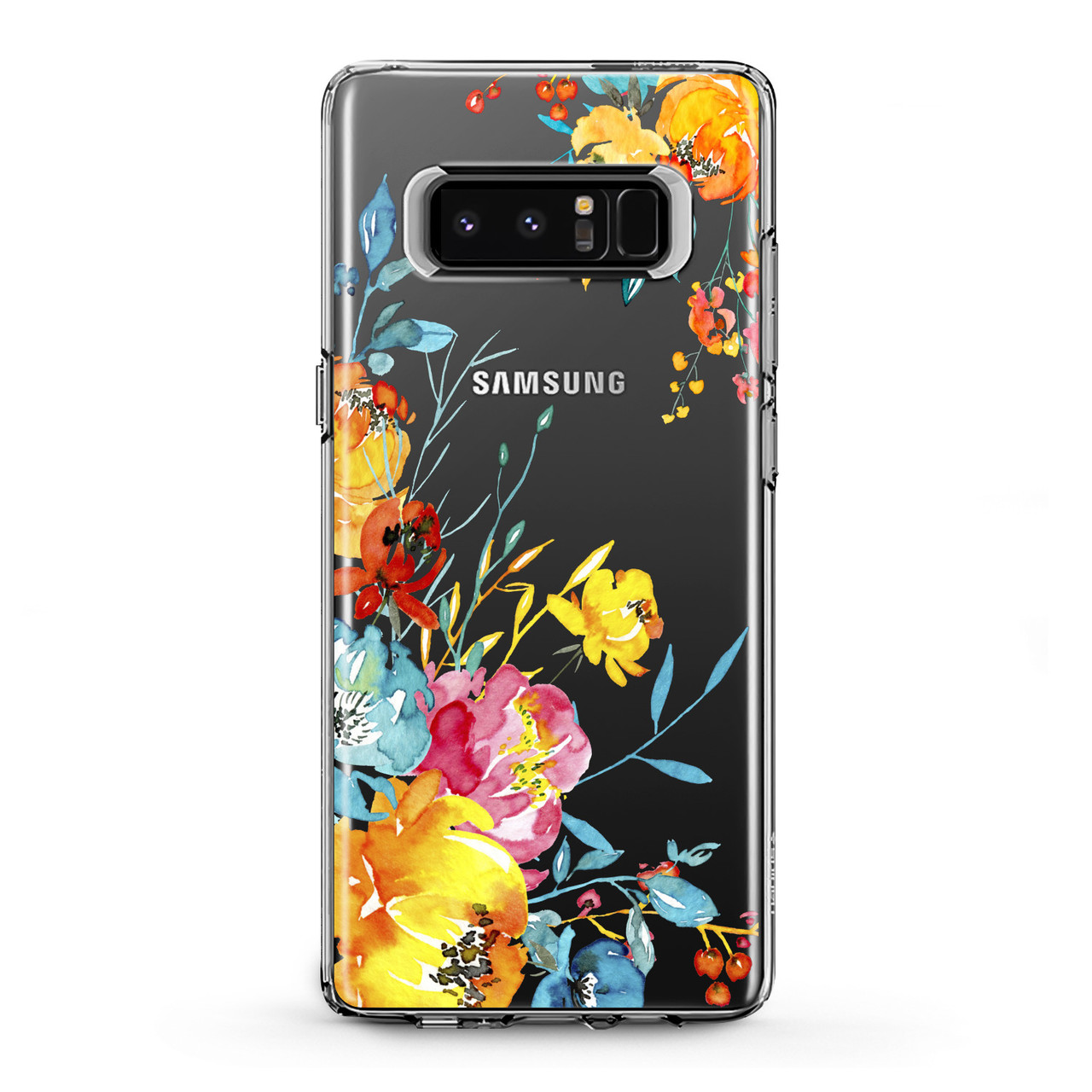 

Чехол силиконовый для Samsung Galaxy (Акварельные цветы) Note 10 Plus 5G/s6 Edge+/s7/s8 Activ/s9/s10e Plus, Разноцветный