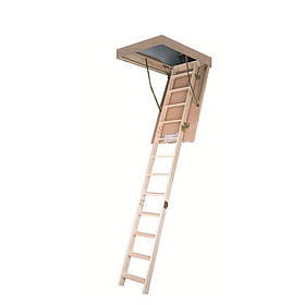 Выдвижная лестница чердачная деревянная с утепленным люком LWS 70х130 см