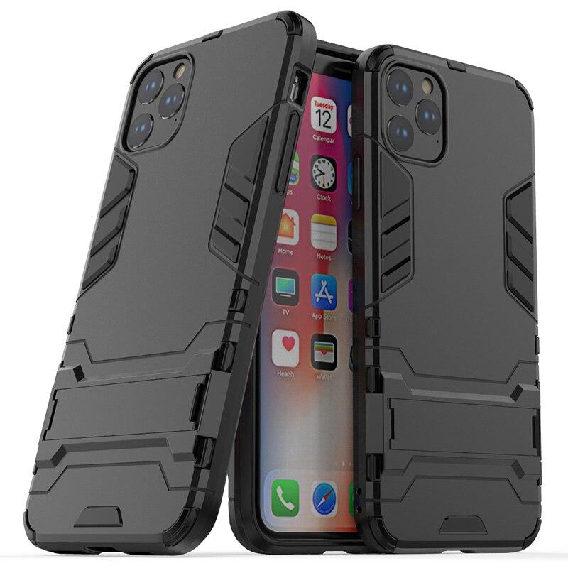 Чехол Hybrid case для Apple Iphone 11 Pro Max бампер с подставкой черный