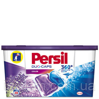 Persil Duo-Caps deep clean Сolor Lavender капсулы для стирки цветного белья 2 в 1 c Лавандой 28 шт.
