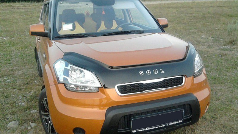 

Дефлектор капота Kia Soul c 2009, Мухобойка Kia Soul