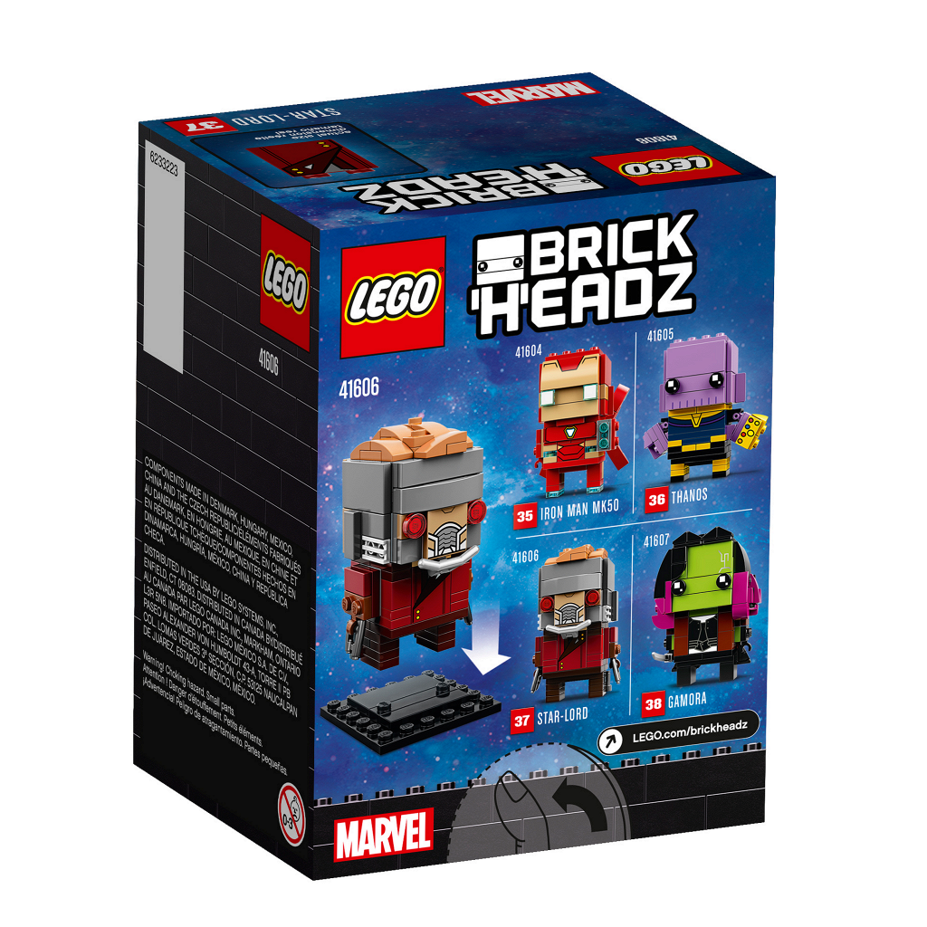 Lego BrickHeadz Звёздный Лорд 41606Нет в наличии
