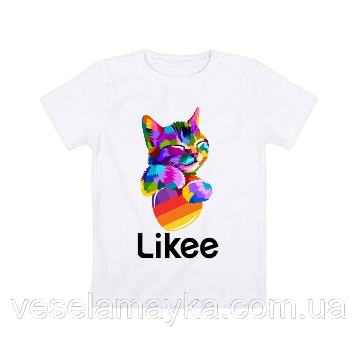 

Детская футболка Likee с котиком 5-6 лет (116 см