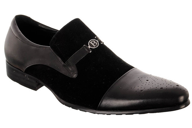 Стильные мужские черные классические замша туфли Италия BATTISTO LASСARI 7688  45