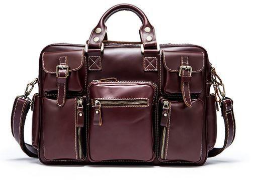 Дорожная сумка-портфель Vintage 14776 Бордовая, Бордовый