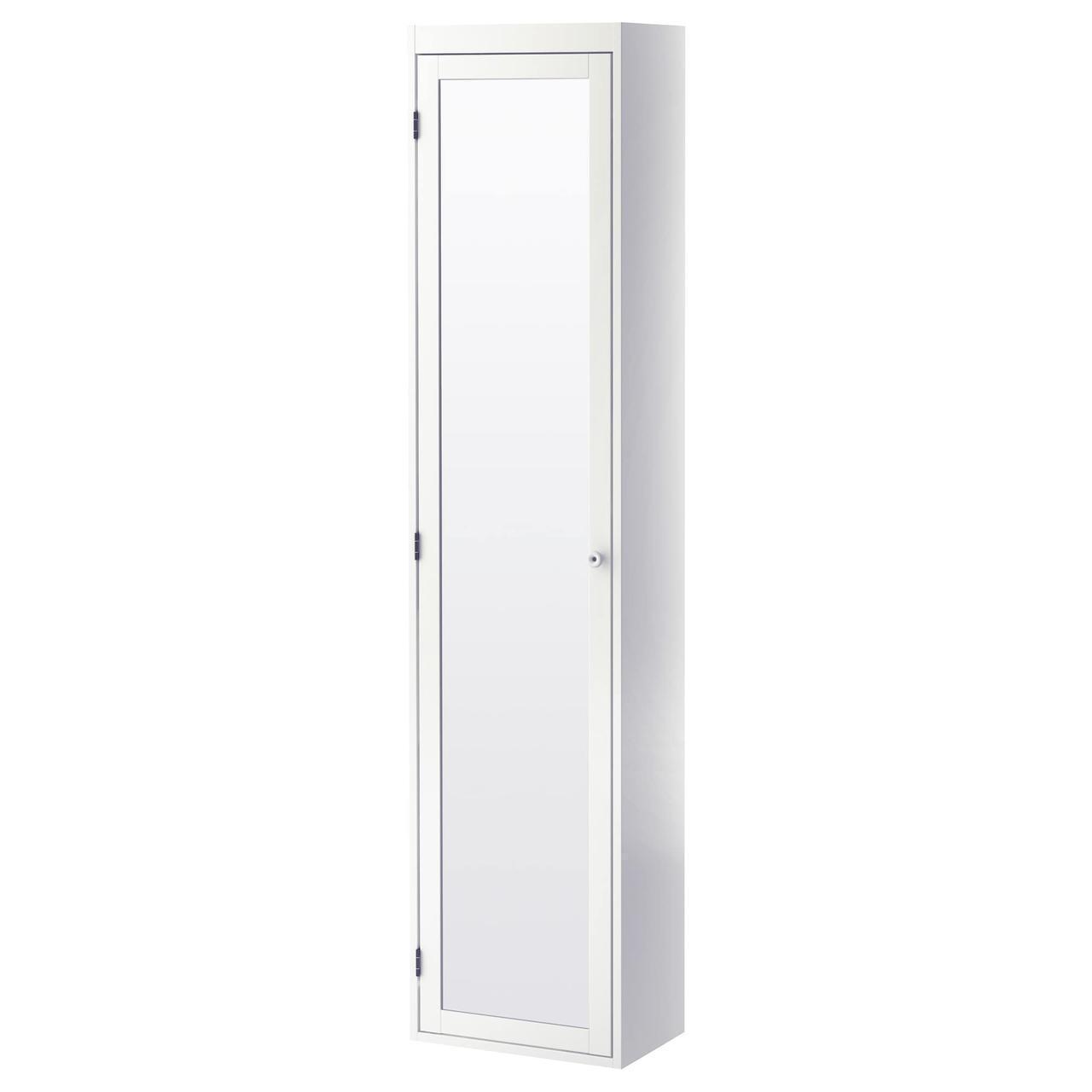 

IKEA SILVERAN Высокий шкаф с зеркалом, белый (502.679.97)