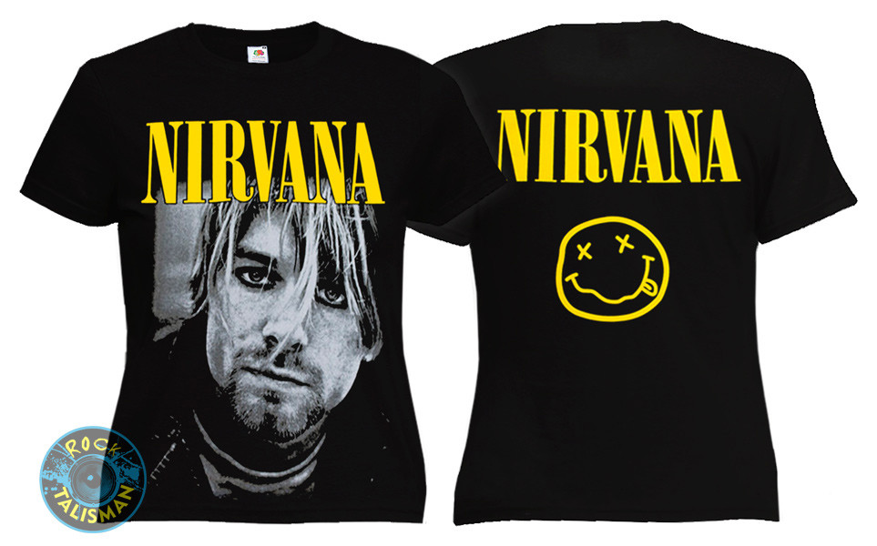 

Футболка женская NIRVANA (К. Cobain) M, Черный