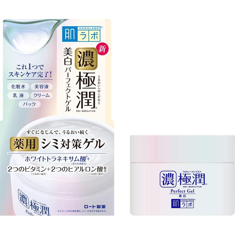 

Отбеливающий гиалуроновый гель для лица с арбутином HADA LABO Koi-Gokujyun Whitening Perfect Gel