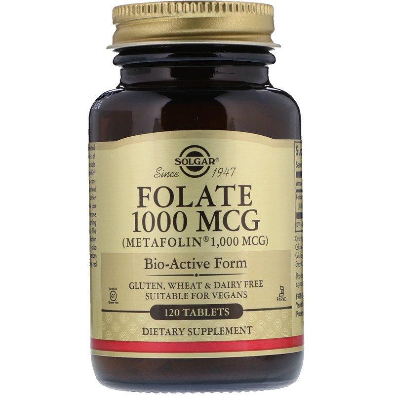 

Фолат (фолиевая кислота) SOLGAR "Folate as Metafolin" в виде метафолина, 1000 мкг (120 таблеток)