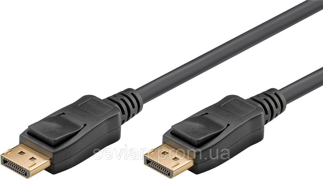 

Кабель монітора-сигнальний DisplayPort M/M 10 м Gutbay v1.2 4K@60Hz AWG28 Lock Gold Cu Черный(78.01.2843)